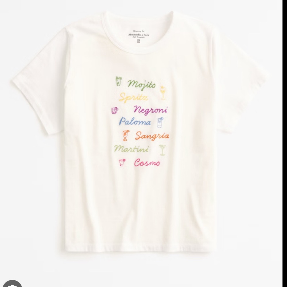 NWT Abercrombie & Fitch Drinks Skimming Tee